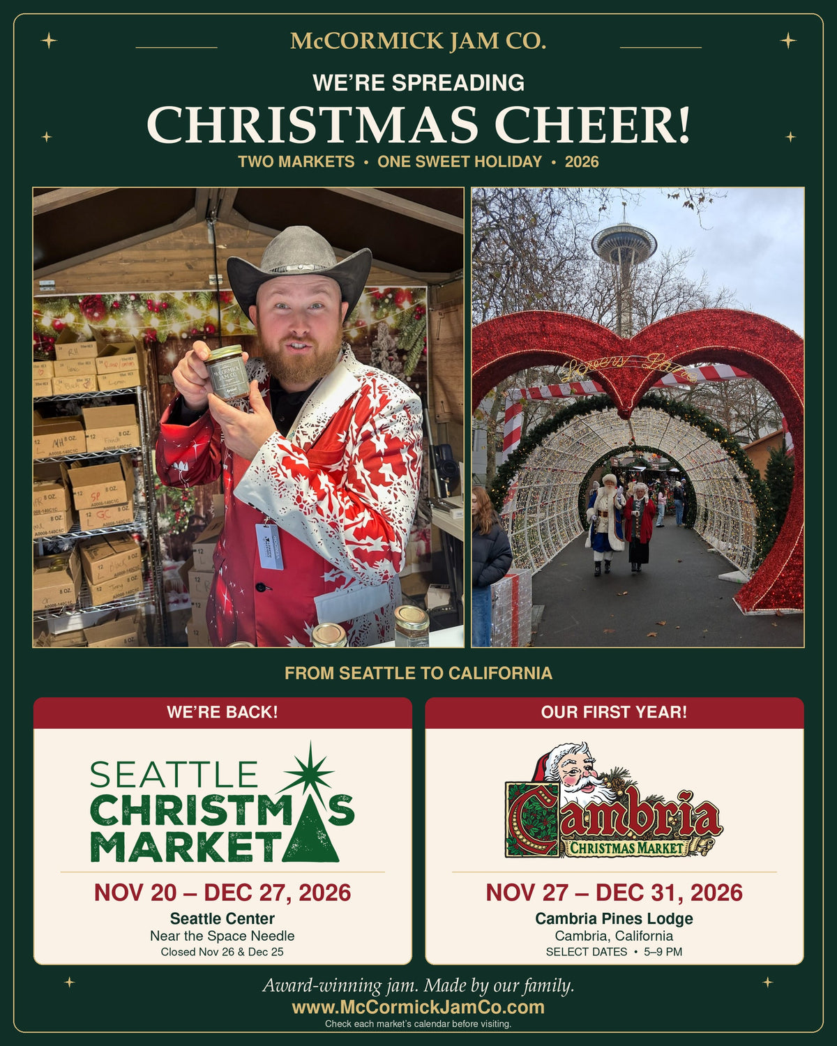 Christmas Markets we are attending